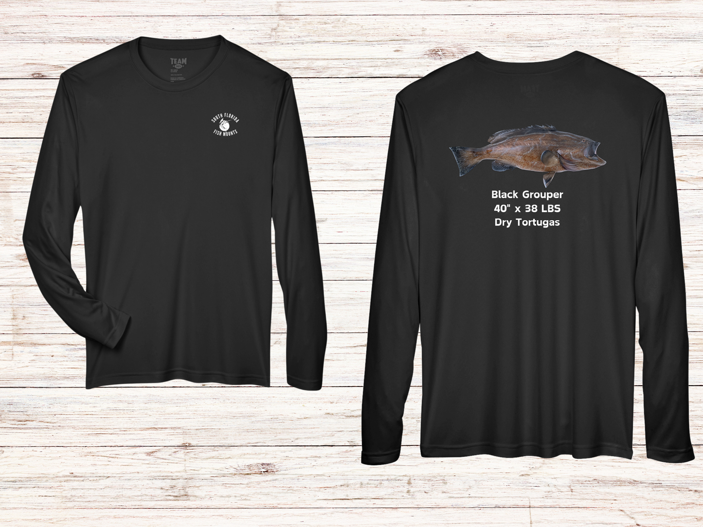 Black Grouper Custom Taxidermy Performance Shirt