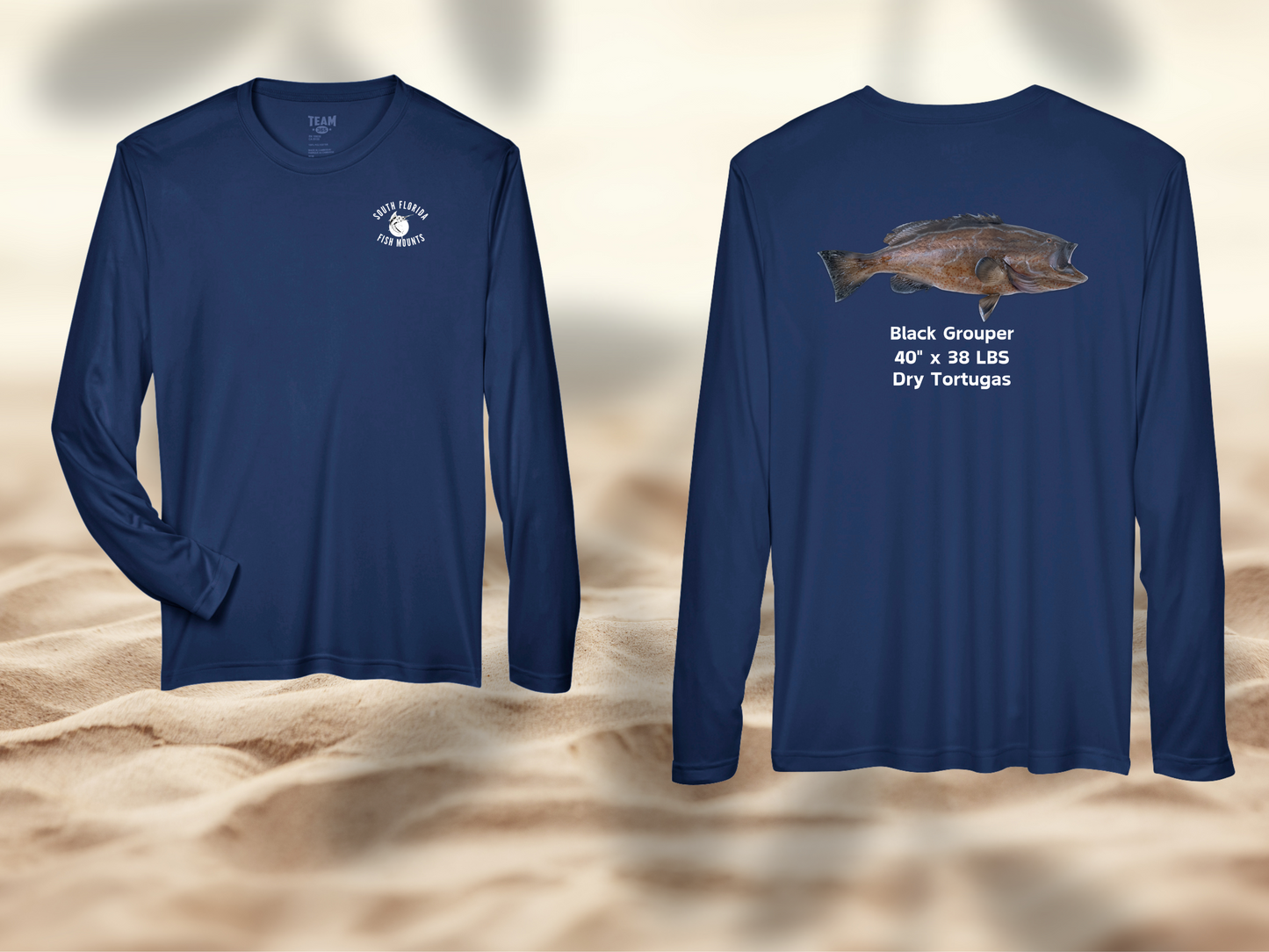 Black Grouper Custom Taxidermy Performance Shirt